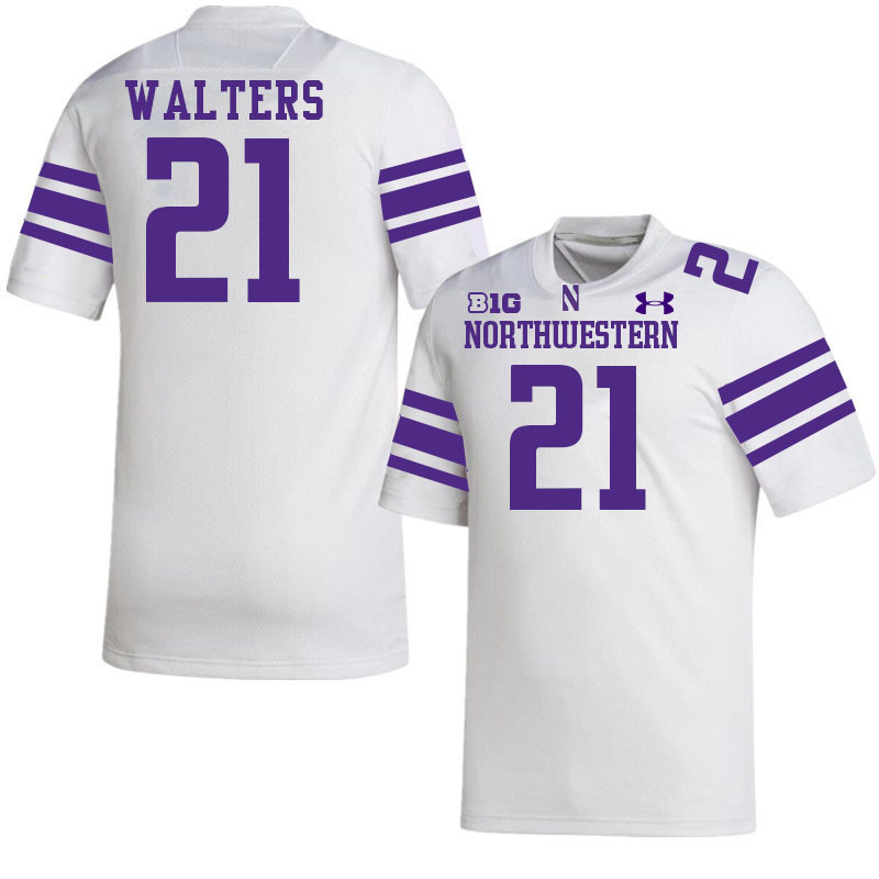 Northwestern Wildcats #21 Damon Walters College Football Jerseys Stitched-White